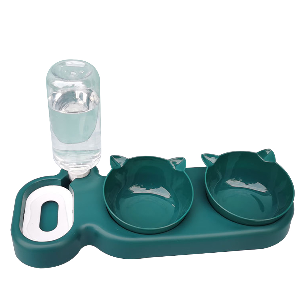 Kat, hond, dubbele kom, puppykatje, waterbak, praktisch voer voor huisdieren, drinkbak, huishoudelijke huisdieren